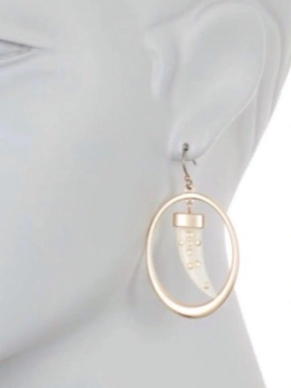 Lucky Brand Inlay Horn Orbital Dangle Earrings (NWT)